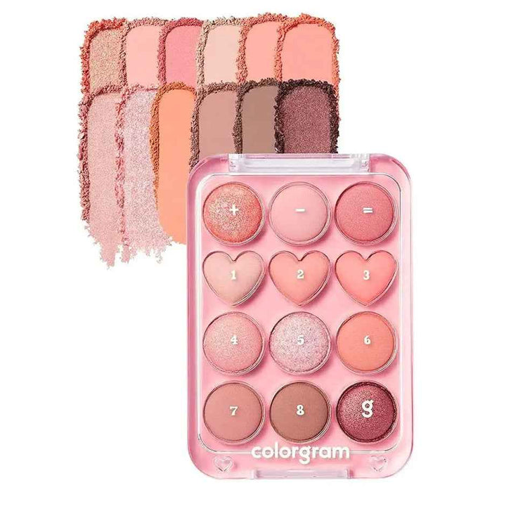 Colorgram, Pin Point Eyeshadow Palette 01 Peach+Coral