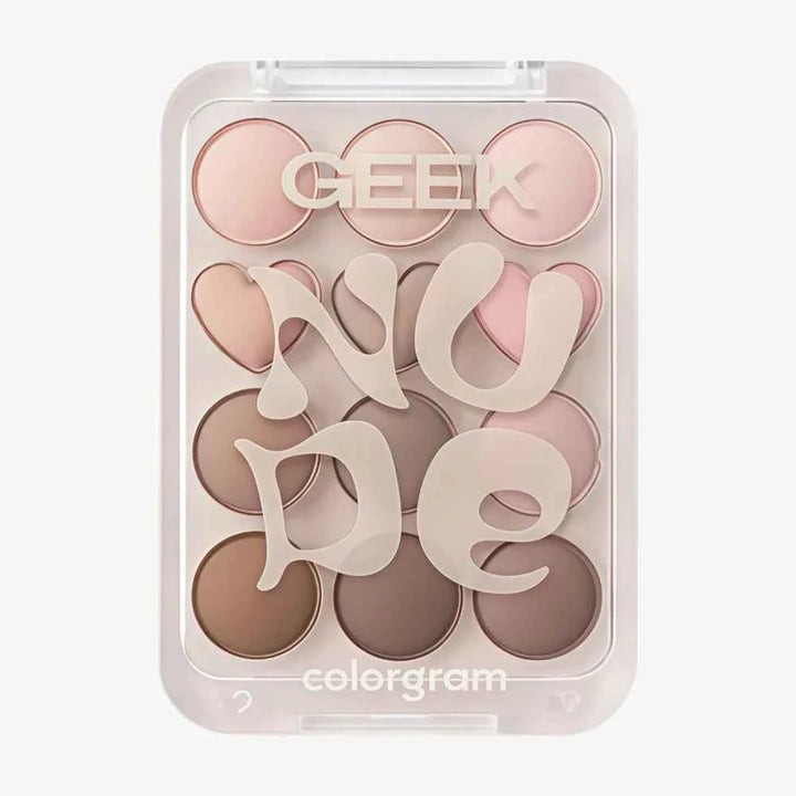 Colorgram, Pin Point Eyeshadow Palette 07 Nude+Geek
