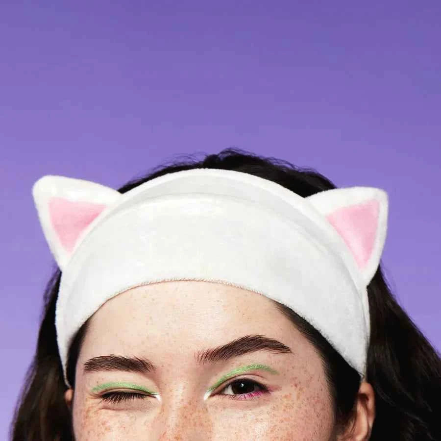I Dew Care, White Cat Headband