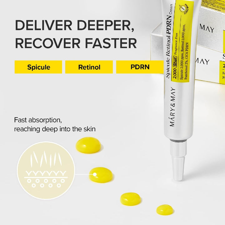 Mary & May, Spicule Retinol PDRN Cream (15g)