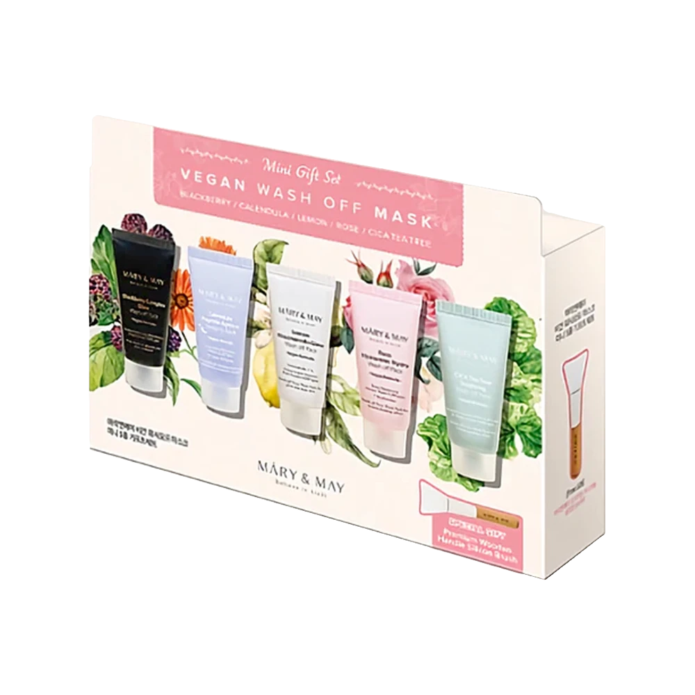 Mary & May, Vegan Wash Off Mask Mini Gift Set (5x30g)