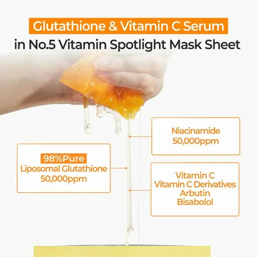 Numbuzin 5+, Glutathione Vitamin Concentrated Mask (27ml)