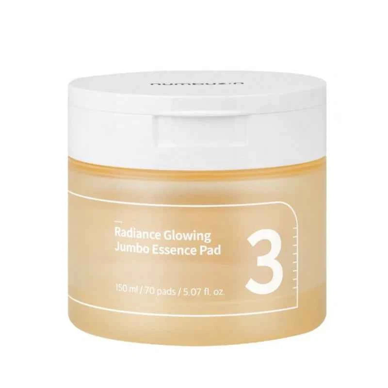 Numbuzin, No.3 Radiance Glowing Jumbo Essence Pad (70stk)
