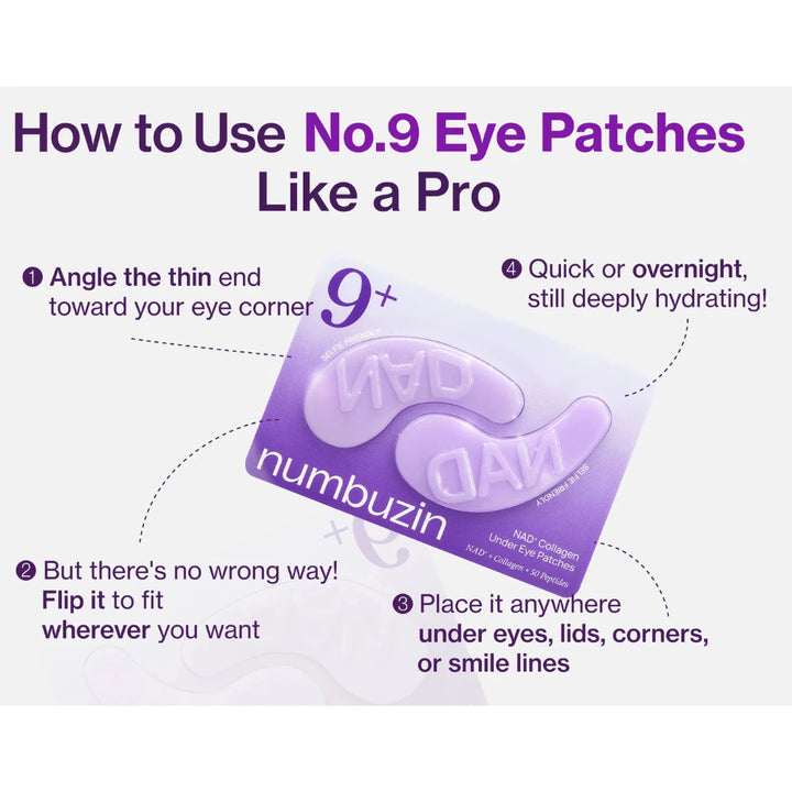 Numbuzin, No.9 NAD+ Collagen Under Eye Patches (1sæt)