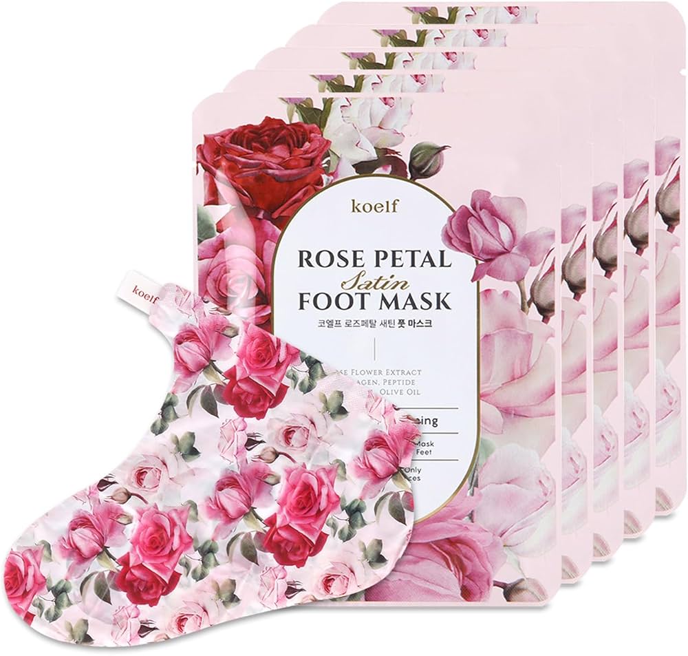 Petitfee, Rose Petal Satin Foot Mask (1par)