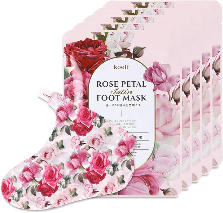 Petitfee, Rose Petal Satin Foot Mask (1par)