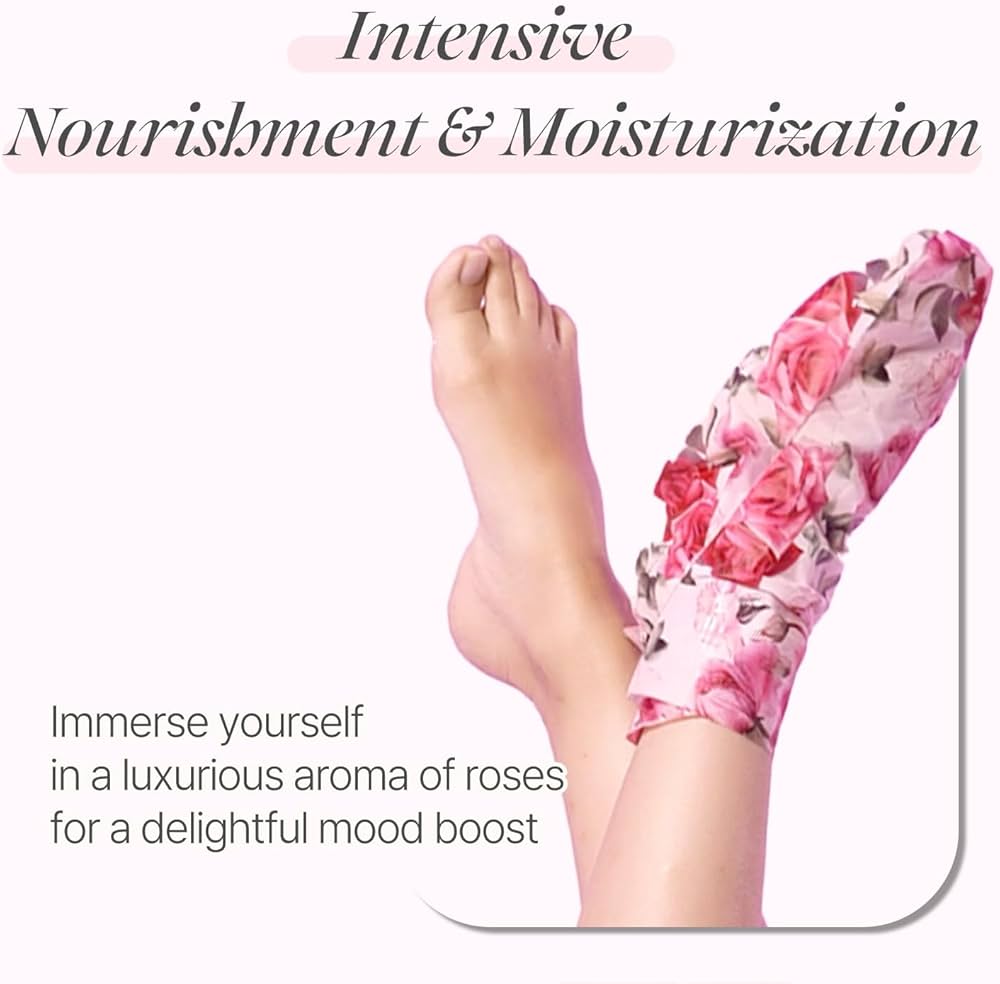 Petitfee, Rose Petal Satin Foot Mask (1par)