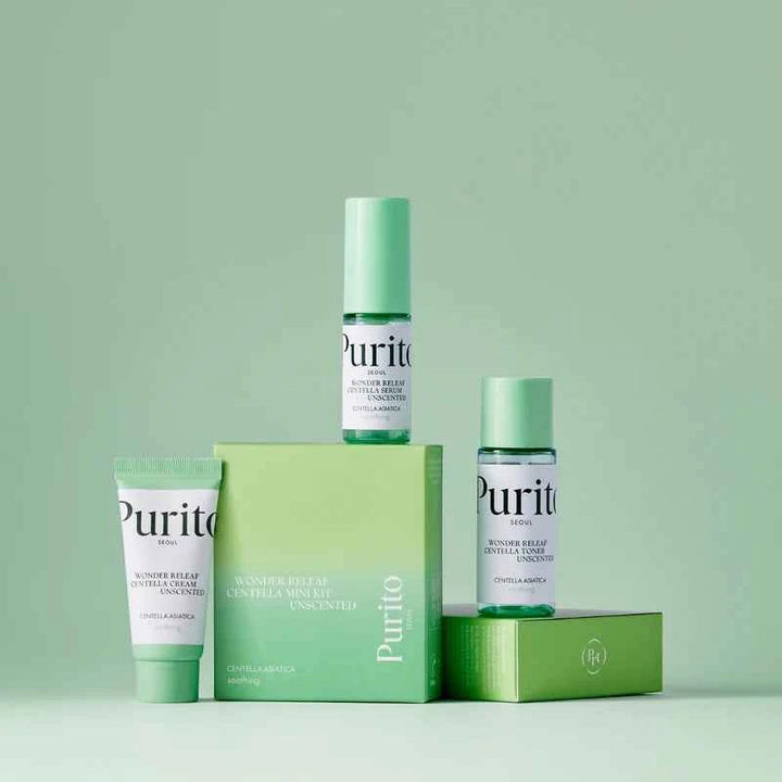 Purito SEOUL, Wonder Releaf Centella Mini Kit Unscented (1x30, 2x15ml)