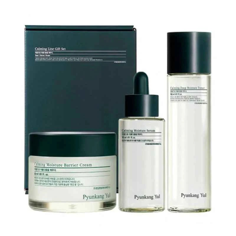 Pyunkang Yul, Calming Line Gift Set (Toner 150ml, Serum 30ml, Cream 50ml)