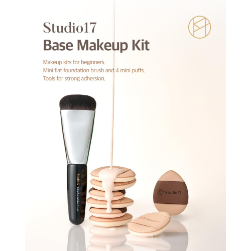 STUDIO 17, Skinfit Makeup Kit (4 Puff & Foundation Brush)