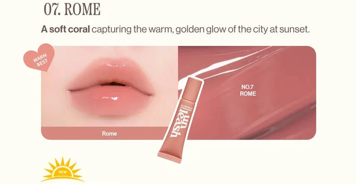 Unleashia, Sunset Dazzle Gloss Balm 7 Rome (10g)