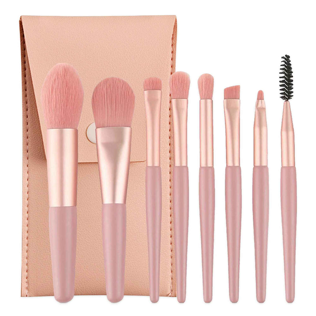 Xixi, Makeup Brush Set, Dark Pink (8pensler)