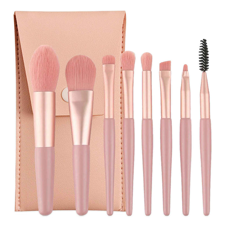 Xixi, Makeup Brush Set, Dark Pink (8pensler)