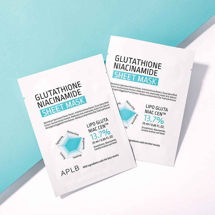 APLB, glutathione niacinamide sheet mask 25ml