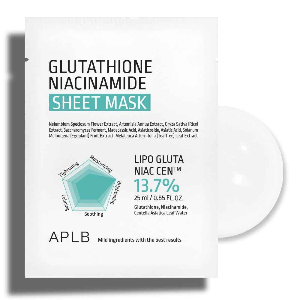 APLB, glutathione niacinamide sheet mask 25ml